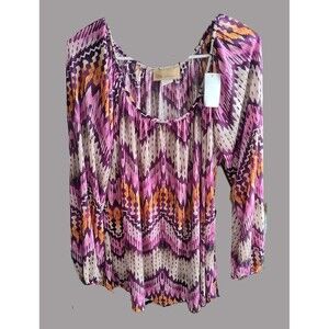 Ella Samani Pink Long Sleeve Blouse - size 1X